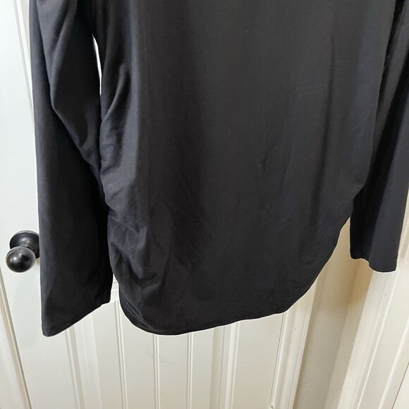 Time and Tru Womens Maternity Shirt Long Sleeves Black Size L 12-14 Pregnancy - Picture 3 of 8